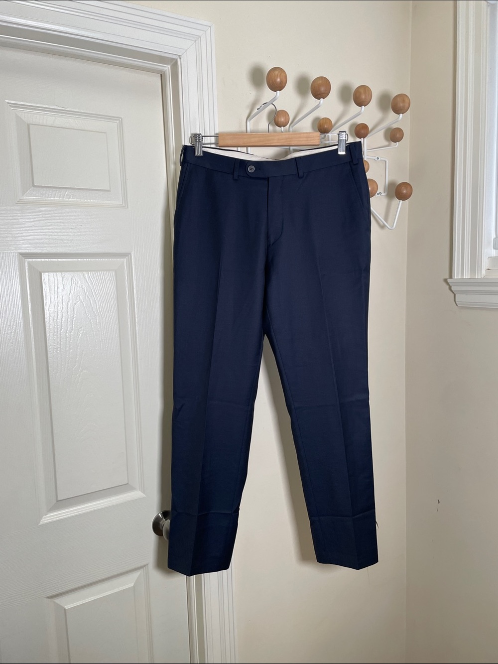Suitsupply - Wool Straight Legged Dress Pants - Navy - 36
